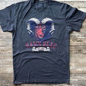 Rams Head Graphic T-Shirt - Black, Small